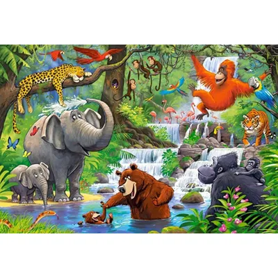 Zdjęcie produktu dla CASTORLAND Puzzle Jungle Animals MAXI 40 elementów