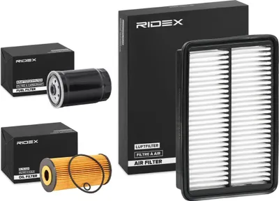 Produktbild von RIDEX Filterset Inspektionspaket Filtersatz für HYUNDAI ix35 (LM, EL, ELH) für KIA SORENTO II (XM)