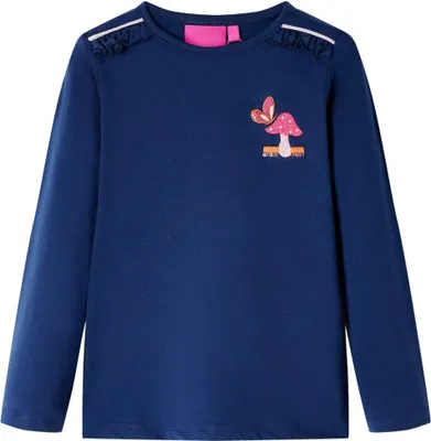 Produktbild von Kinder-Langarmshirt Marineblau 116