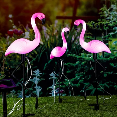 Obrázok produktu pre HI Solárne záhradné LED osvetlenie Flamingo 3 ks.