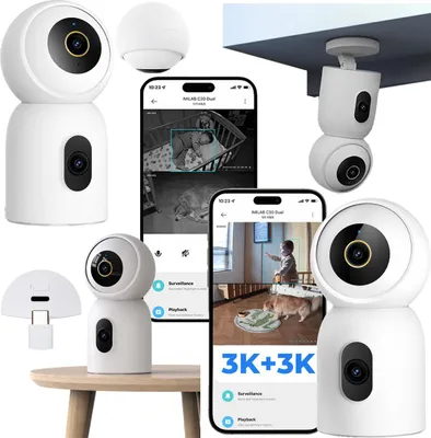 Produktbild von IMILAB CMSXJ111A, IP-Sicherheitskamera, Drinnen, Kabelgebunden, Amazon Alexa & Google Assistant, Decke/Wand/Schreibtisch, Weiß