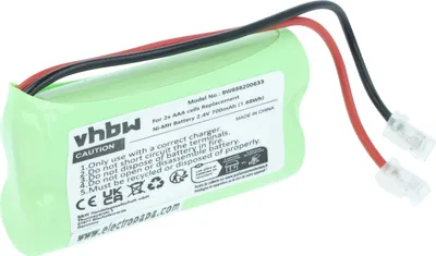 Produktbild von vhbw Akku für diverse Geräte (700mAh, 2,4V, NiMH) 2x Zellen Typ AAA, Micro, HR03