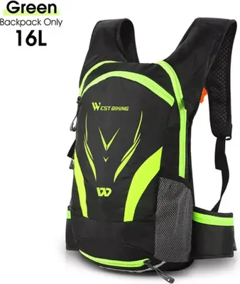 Produktbild von WEST BIKING 16L Outdoor Sports Radfahren Wandern Rucksack Rucksack Tasche Schwarz Grün