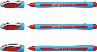 Produktbild von Kugelschreiber Schneider Slider Memo XB - 3er-Set Rot