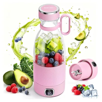 Tragbarer Mixer 500 ml, LED-Display, für Smoothies & Shakes
