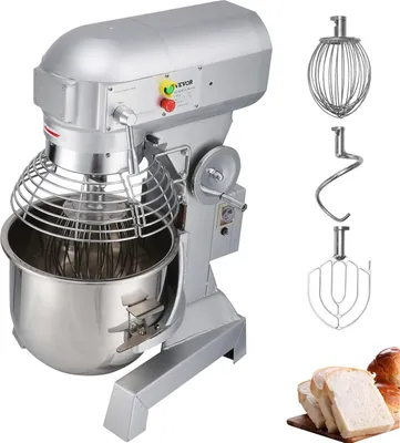 Productafbeelding van Deegmixer, keukenmachine, staande mixer, commerciële kneder, 15 liter, 600 watt