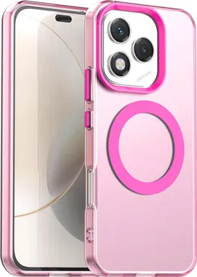 Image de Etui magnétique pour Honor 400 Lite, étui antichoc fin, mat et translucide Rouge