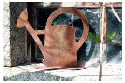Produktbild von Edelrost Gartendeko Vintage Gießkanne 34 cm zum Bepflanzen für den Garten