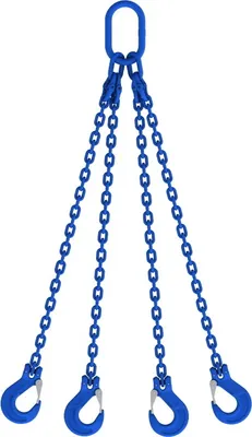 Produktbild von 4-Strang Anschlagkette 1,5m GK10 8mm blau