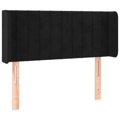 Image de vidaXL Tête de lit avec oreilles noir 83x16x78/88 cm velours