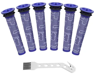 6 Vorfilter für Dyson V6/V7/V8/DC58–DC62 + Bürste