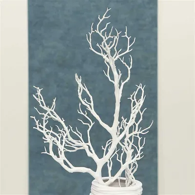 Image de Branche décorative Alltime blanc L 81 cm Gilde Lot de 2 Plastique
