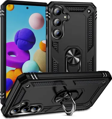 Produktbild von Samsung Galaxy A35 Hülle - Coverup Ring Ständer Back Cover - Schwarz