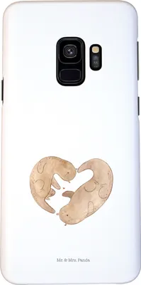 Produktbild von Mr. & Mrs. Panda Samsung Galaxy S9 Handyhülle Otter Herz - Weiß - Geschenk, Love You, Hülle, Liebe, Handy Schutzhülle, Handycover, Cover