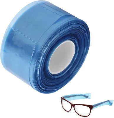 Imagen del producto de Limpiadores para gafas de polipropileno, 200 unidades, color azul, aptos para gafas de montura gruesa y delgada, y protectores para las varillas de las gafas