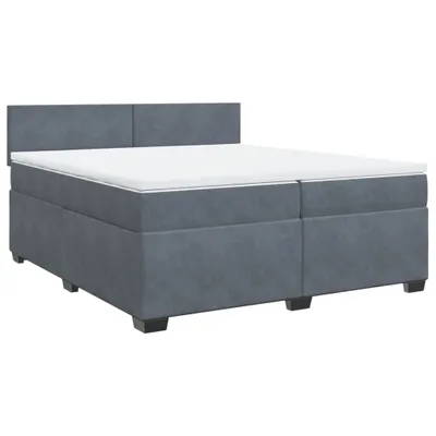 Produktbild von vidaXL Boxspringbett mit Matratze Dunkelgrau 200x200 cm Samt
