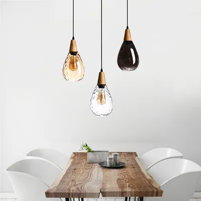 Productafbeelding van 16 cm industriële vintage loft hanglamp van glas, geschikt voor restaurants, kroonluchter, verlichting - zwart