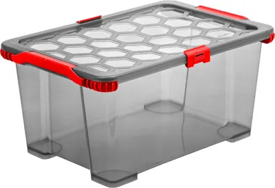 Produktbild von Rotho Aufbewahrungsbox 44L Evo Total Protection - Kunststoffbox 59,0 x 39,5 x 28,0 cm - Stapelbox mit Deckel - Lagerbox Kiste sicher verschliessbar