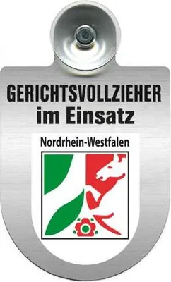 Zdjęcie produktu dla Znak na przednią szybę z przyssawką - Gerichtsvollzieher im Einsatz - 309744 - w tym regiony do wyboru Kolor - Region Nadrenia Północna-Westfalia