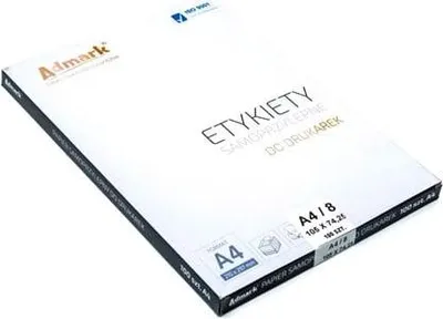 Zdjęcie produktu dla Naklejki samoprzylepne A4 "8" 100 ark.-105x74,25mm