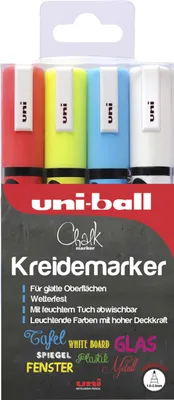 Produktbild von Uni-Ball 4 uni Chalk PWE-5M Kreidemarker farbsortiert