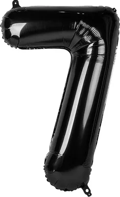 Produktbild von Unique Party - Ballon mit Zahlen "7", Folie SG37969 (Einheitsgröße) (Schwarz)