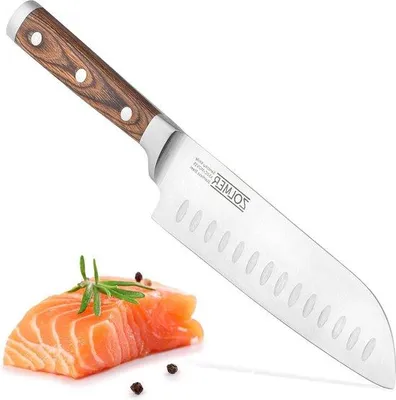 Obrázek produktu pro Kuchyňské nože – nůž na krájení zeleniny – nůž na krájení chleba – nůž Santoku s ergonomickou rukojetí