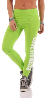 Produktbild von Damen Leggings LOVE FITNESS Baumwolle; Limette S/36