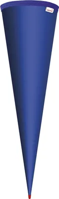 Produktbild von Schultüten-Rohling zum Basteln ultramarinblau - 70 cm rund - mit Rot(h)-Spitze ohne Verschluss