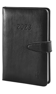 Produktbild von Chronoplan 50823 Buchkalender - 1 Woche / 2 Seiten, Mini, Hardcover, Kunstleder, schwarz
