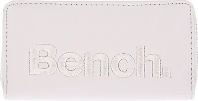Produktbild von Damen Geldbörse Bench Große XXL Portemonnaie Brieftasche Reißverschluss Clutch, Farbe:Hellgrau