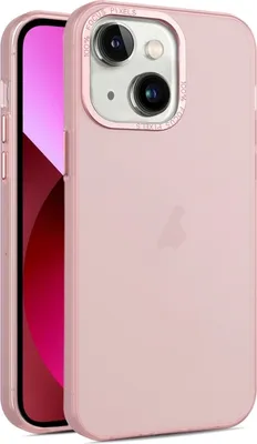 Zdjęcie produktu dla Dla iPhone 13 Frosted Transparent Mist Phone Case (różowy)