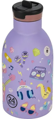 Obrázok produktu pre 24Bottles Music Friends, 330 ml, Denné používanie, Viacfarebný, Purpurová, Nerezová oceľ, Detské, Chlapec / dievča