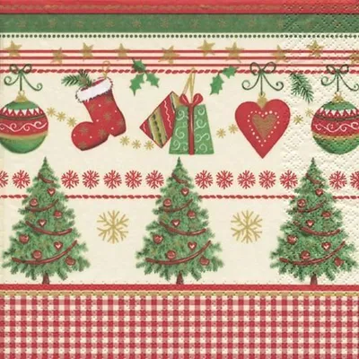 Produktbild von 20 Servietten Traditional Christmas - Weihnachten mit Tradition 33x33cm