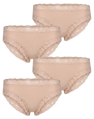 Produktbild von Skiny Damen Rioslip Modal Lace 4-Pack beige - Größe 44