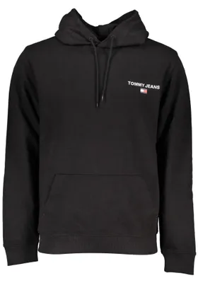 Produktbild von Herren Sweatshirt Schwarz - Langarm Hoodie mit Logo & Tasche