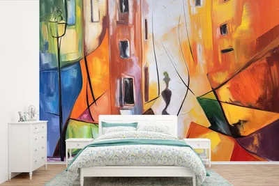 Produktbild von MuchoWow® Fototapete für Wohnzimmer oder Schlafzimmer Wandtapete Vinyl Motivtapete Abstrakt - Kunst - Malerei - Farben - 525x350 cm - Das Hintergrundbild