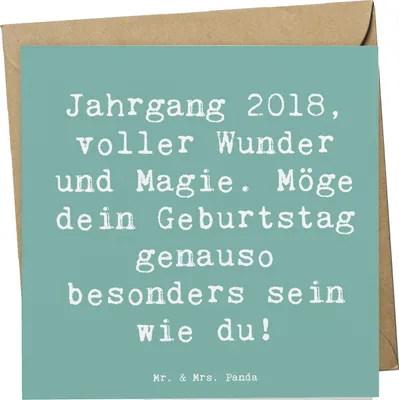 Produktbild von Mr. & Mrs. Panda Deluxe Karte Spruch 2018 Geburtstag - Meeresbrise - Geschenk, faltkarte, einzigartig, anlasskarte, Erinnerungen, Grußkarte, inspirierend, Glückwunsch