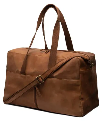 Produktbild von Beocca Milo Leder-Reisetasche, aus pflanzlich gegerbtem Leder, Handgepäck-Format, Wochenendtasche, handgefertigt, Cognac