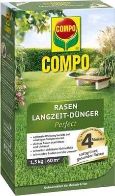 Obrázok produktu pre COMPO 23628 COMPO Trávnikové hnojivo Perfect, 1,5 kg na 60 m2