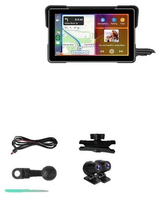 Obrázek produktu pro Motocyklová DVR, bezdrátové CarPlay, podpora pro duální kameru, DVR pro motocykly, žádné