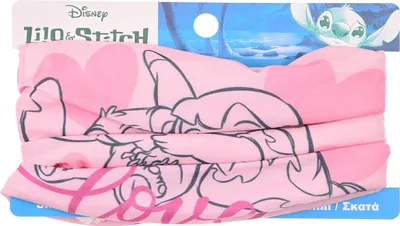 Zdjęcie produktu dla Disney Stitch szalik dziewczęcy z polaru szalik zimowy motyw Lilo & Stitch , Kolor:różowy