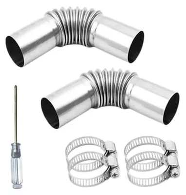 Produktbild von Hilfeheizungs Auspuffrohr Winkelverbinder - 25mm Auspuffrohr für Dieselheizung - Modell PQG01