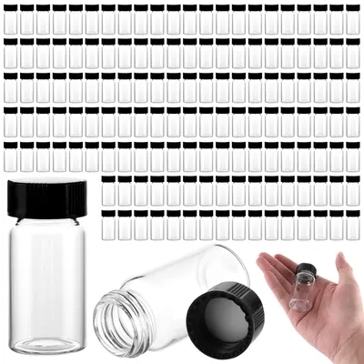 Produktbild von Monsterfläschchen, 100 Stück - Glasfläschchen, 20 ml - Auslaufsichere Mini-Flaschen - Borosilikatglas - Ideal als Probenbehälter - Perfekt für das Labor