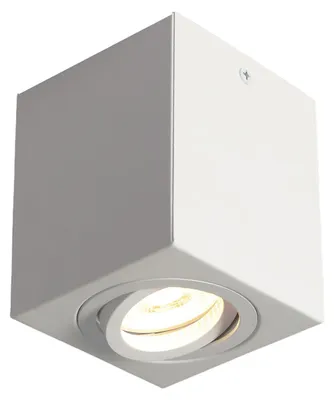Produktbild von LED Aufbaustrahler schwenkbar Genius 663 quadratisch weiß – GU10, 230V, Metall