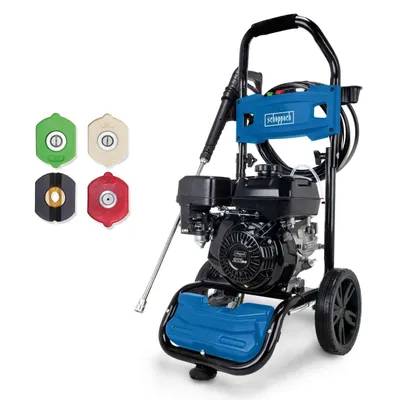 Produktbild von Scheppach Benzin Hochdruckreiniger HCP5000 - 5,9 PS / 4,3 kW 4-Takt-Benzinmotor mit 212 cm3 | 570L/h | 241 bar Maximaldruck | 9,2m Hochdruckschlauch