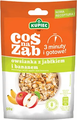 Immagine prodotto di Porridge con mela e banana Qualcosa da sgranocchiare 50 g