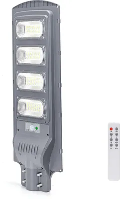 Produktbild von 200W LED-Solar Straßenleuchte Straßenlaterne Solarleuchte für Außen mit Fernbdienung 6500K