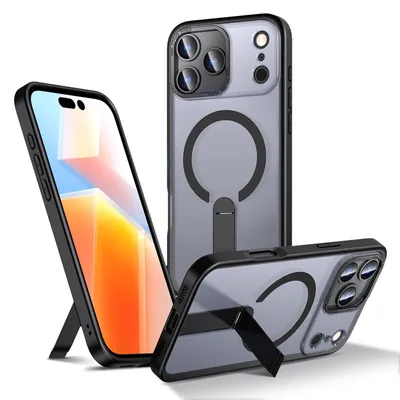 Zdjęcie produktu dla Etui Hybrid Armor X Na Iphone 17 Pro Z Podstawką Kompatybilne Z Magsafe - Czarne