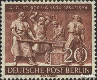 Produktbild von Briefmarken Berlin (West) 1954 Mi 125 (kompl.Ausg.) mit Falz Borsig